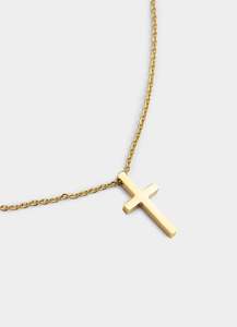 Golden Cross Necklace - 18K Gold Plated