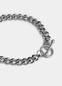 Cuban Collection: Bar Clasp Cuban Bracelet - Stainless Steel