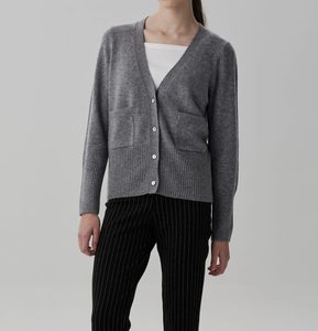 Cashmere V-neck Pocket Cardi – Merii