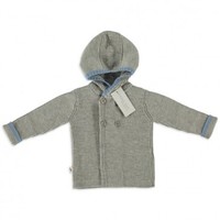Products: Merino Hooded Cardigan - GREY