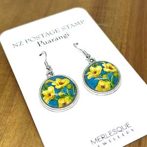 Kiwiana: PUARANGI (16mm) GLASS DOME EARRINGS