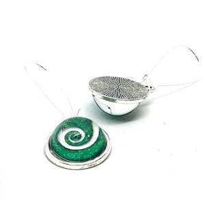 Kiwiana: KORU GLASS DOME EARRINGS