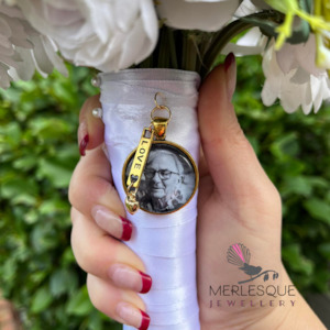 GOLD "LOVE" PHOTO BOUQUET CHARM