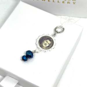 SOMETHING BLUE PHOTO BOUQUET CHARM