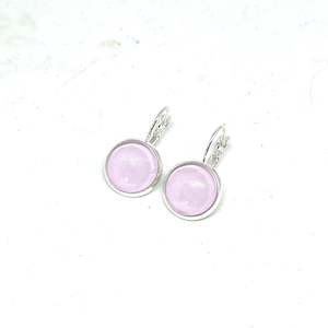 Glass Dome Earrings: AMETHYST PURPLE EARRINGS