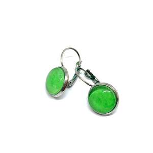 Glass Dome Earrings: SPRING GREEN EARRINGS