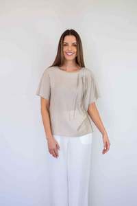 Merric Tencel Ruched Top