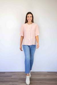 Merric Striped Ruched Top