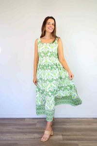 Merric Floral Ruched Strap Dress