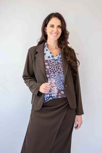 Larosela Button Front Long Sleeves Plain Jacket