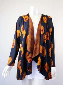 Larosela Open-front Print Cardigan