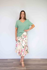 Merric Flower Print Skirt