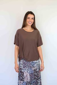 Larosela Stretch Soft Wrapped-Edge T-Shirt