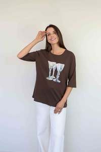 Brands Fairy Tern: FairyTern Wine Glass Print Tee
