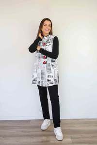 Merric Sleeveless Vest with Red Buttons