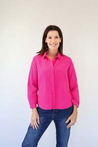Blouse Shirt: Larosela 100% Cotton Fine Cords Shirt