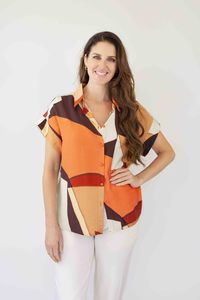 Blouse Shirt: Larosela Front Pocket Soft Shirt