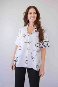 Merric Geometric Print Shirt