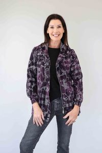 Jacket: Merric Tie Dye Corduroy Look Jacket