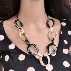 Geometric Link Chain Necklace