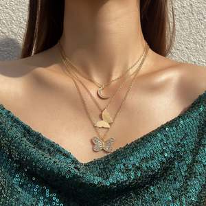 Necklace: Moon and Butterflies Necklace