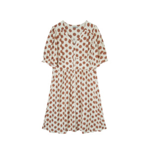 New: Larosela V-neck Button-Front Dress