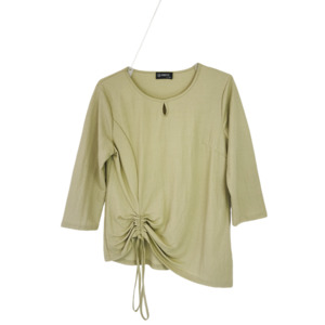 Merric Solid Color Tie-Front Top