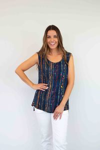 Merric Printed Cami with Side Split