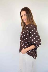 Yifeng Relaxed Bubble Sleeve Top
