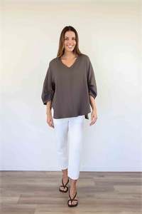 New: Relaxed V-Neck Top