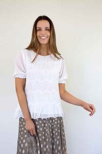 Larosela Smocked Frill Top