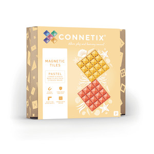 Connetix - Pastel Lemon & Peach Base Plate 2 pc