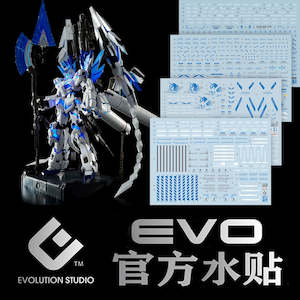 1 60 Perfect Grade: EVO Decal - PG 1/60 Perfect Unicorn (Blue) - Fluorescent