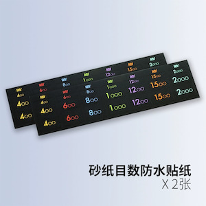 Ray Studio Sanding Number Sticker * 2