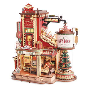 Rokr: ROKR - Christmas Dream Gift Factory Wooden Music Box EAB01