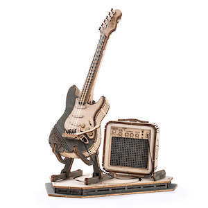 Rokr: ROKR Electric Guitar Model 3D Wooden Puzzle TG605K