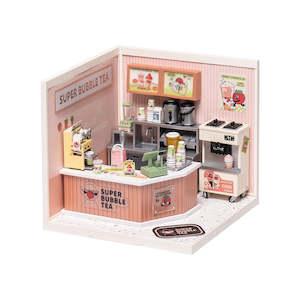 Rolife Super Creator Double Joy Bubble Tea Plastic DIY Miniature House Kit DW006