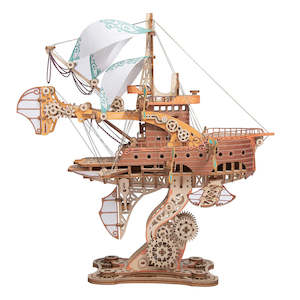 HowCat Masterpiece Fantasy Airships 3d Wooden Puzzle [PRE-ORDER]