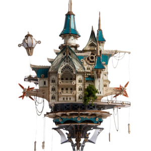 Rokr Rolife: HowCat Fantasy Steam Castle 3d Wooden Puzzle [PRE-ORDER]