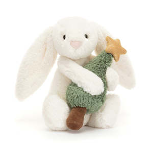 Jellycat Christmas Gifts: Jellycat Bashful Bunny with Christmas Tree