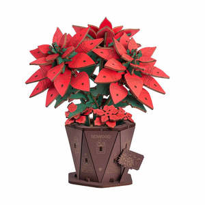 Rolife: Rowood Poinsettia DIY Flower Bouquet 3D Wooden Puzzle TF001