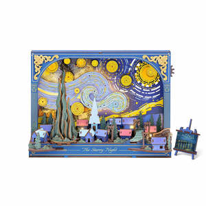 Rowood The Starry Night Wall Art 3D Wooden Puzzle TH003 [PRE-ORDER]