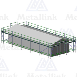House Packs: House Pack: 42m Ringlock Scaffold, 1-Level - Metallink