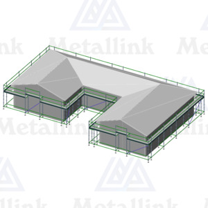 House Packs: House Pack: 80m Ringlock Scaffold, 1-Level - Metallink