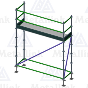 Diy: 2.57m Ringlock Scaffold, 1-Level - Metallink