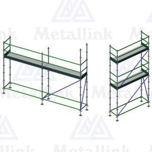Diy: 2-in-1 Transforming Ringlock Scaffold: 2-Level 2.5m / 1-Level 5m - Metallink