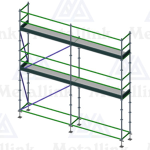 5m Ringlock Scaffold, 2-Level - Metallink