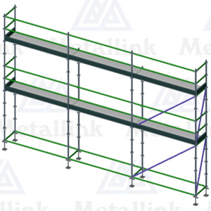 7.5m Ringlock Scaffold, 2-Level - Metallink