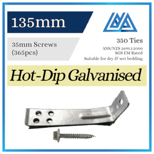 Products: Brick Ties Hot-Dip Galvanised 135mm (Timber Screws) - Metallink