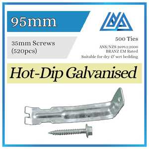 Brick Ties Hot-Dip Galvanised 95mm (Timber Screws) - Metallink